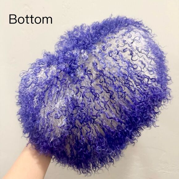 Genuine Mongolian Lamb Fur Handmade Half Moon Hobo Bag/Shoulder Bag/Crossbody - Picture 14 of 17